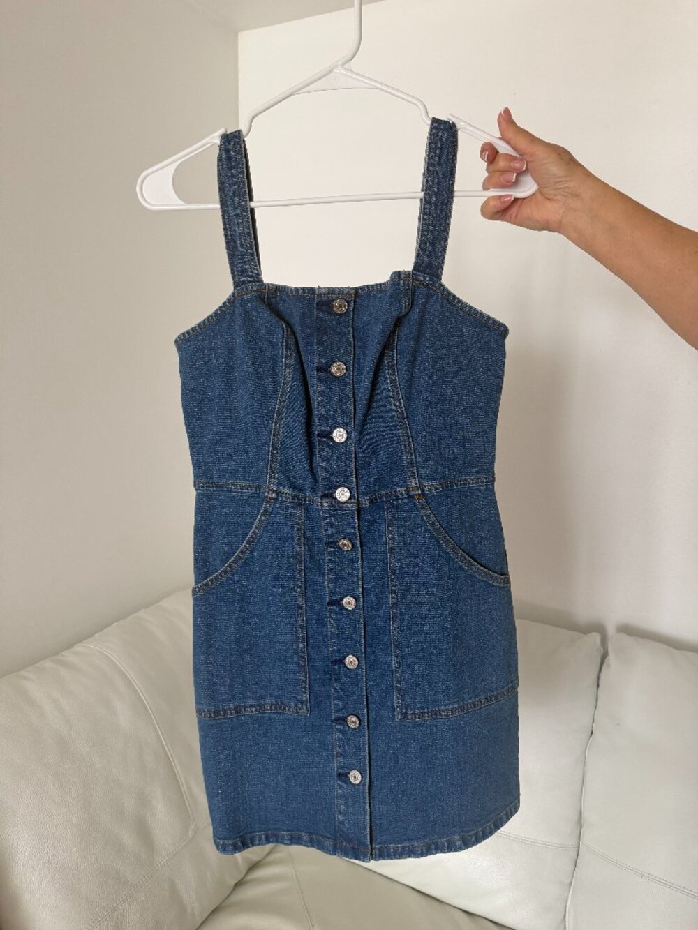 ABERCROMBIE AND FITCH: A-Line Denim Mini Dress